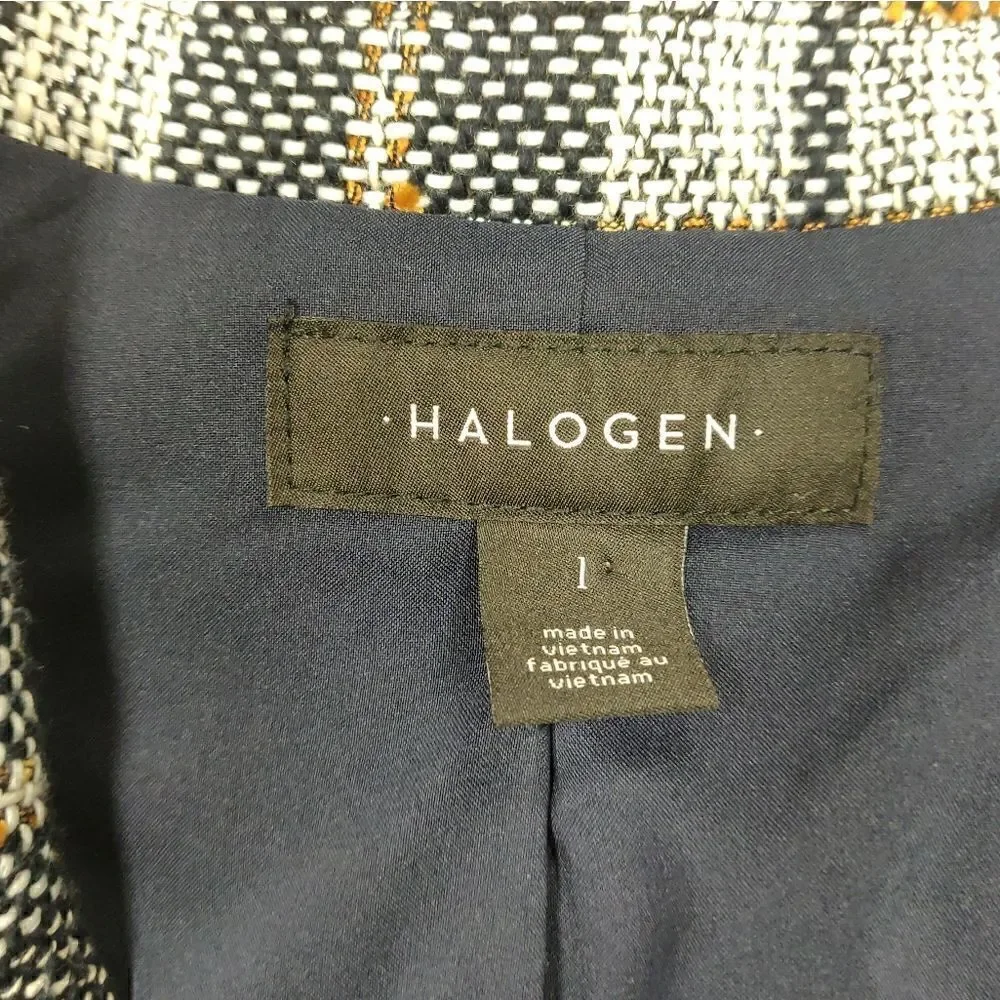 Halogen gray check pattern jacket blazer size L - Picture 8 of 10